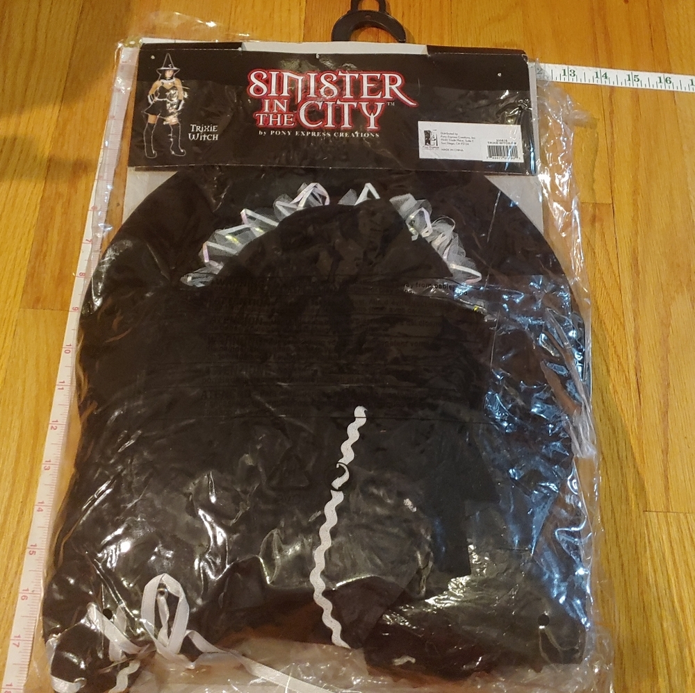 Sinister City Trixie Witch Halloween Costume Black Velvet Corset Top Skirt SMALL - Picture 3 of 3